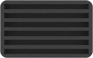 HSMEVV035BO 35 mm Half-Size foam tray with 6 compartments
