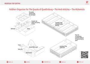 Feldherr Juego organizador para Los curanderos de Quedlinburg + Las brujas de las hierbas + Los alquimistas - caja de juego principal
