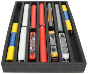 EU065A001 Feldherr foam insert for model railway - H0 scale - 7 compartments - for upright storage