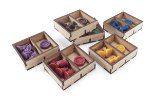 Boardgame Organizer Insert for Blood Rage and Mystics of Midgard, Gods of Asgard, 5 Players and all Kickstarter Exclusives