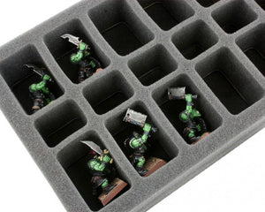 HS050BF01BO 50 mm foam tray - 18 compartments